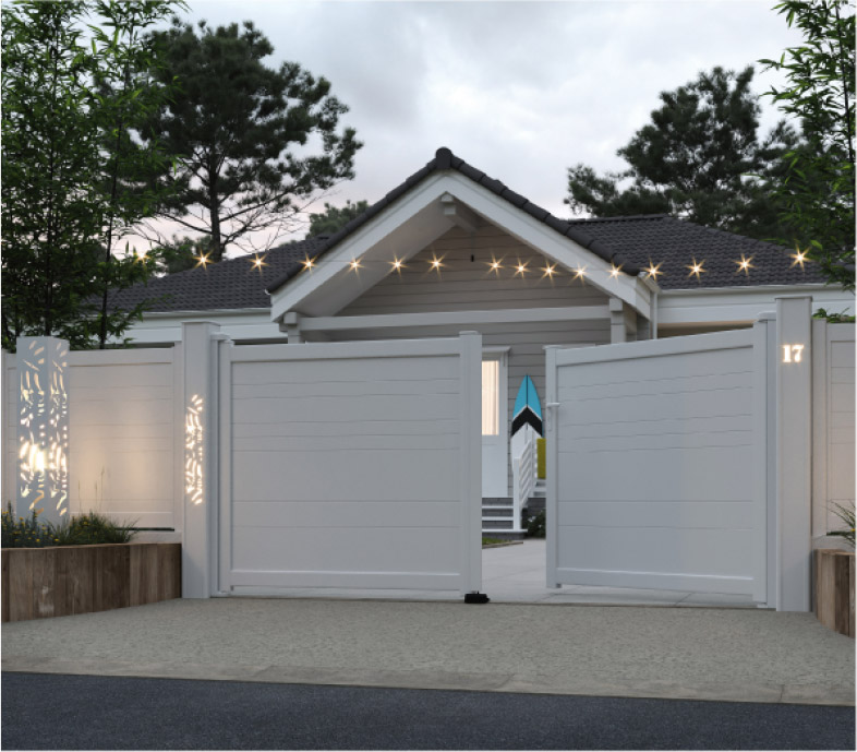 Portail aluminium battant